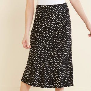 Rails Anya Black/Ivory Spots Midi Skirt Size XS NWOT